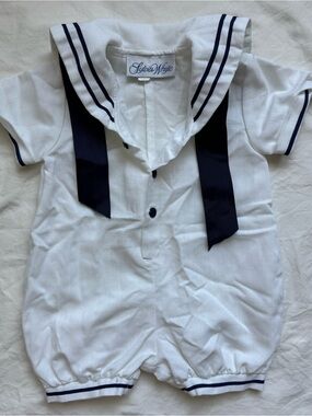 Sylvia Whyte Vintage Nautical Baby Romper